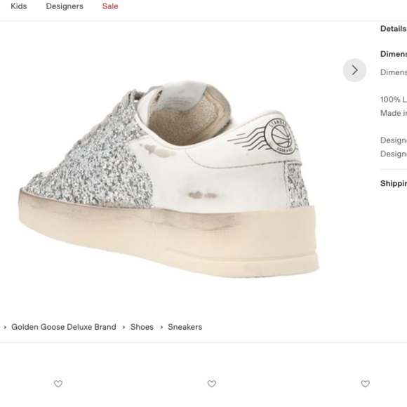 Golden Goose Women's Stardan Glitter, size 8, only worn ONCE! Box and dust bag! - Picture 5 of 9